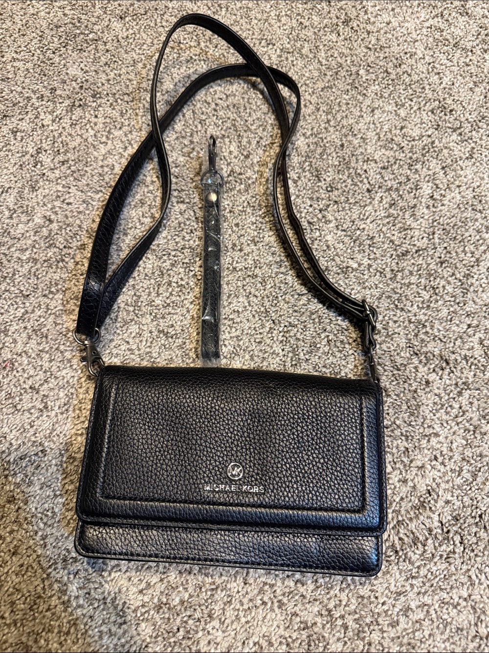 Michael Kors Black Pebbled Leather Crossbody